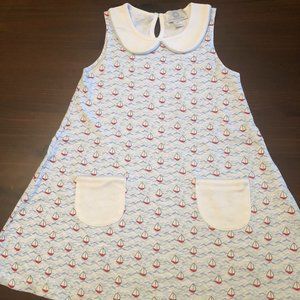 EUC The Proper Peony Parkside Nautical Sailboats Piper Pocket Dress Size 4T